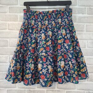 Lauren Ralph Lauren Cotton Floral Ruffled Mini Skirt 6 Feminine Cottagecore
